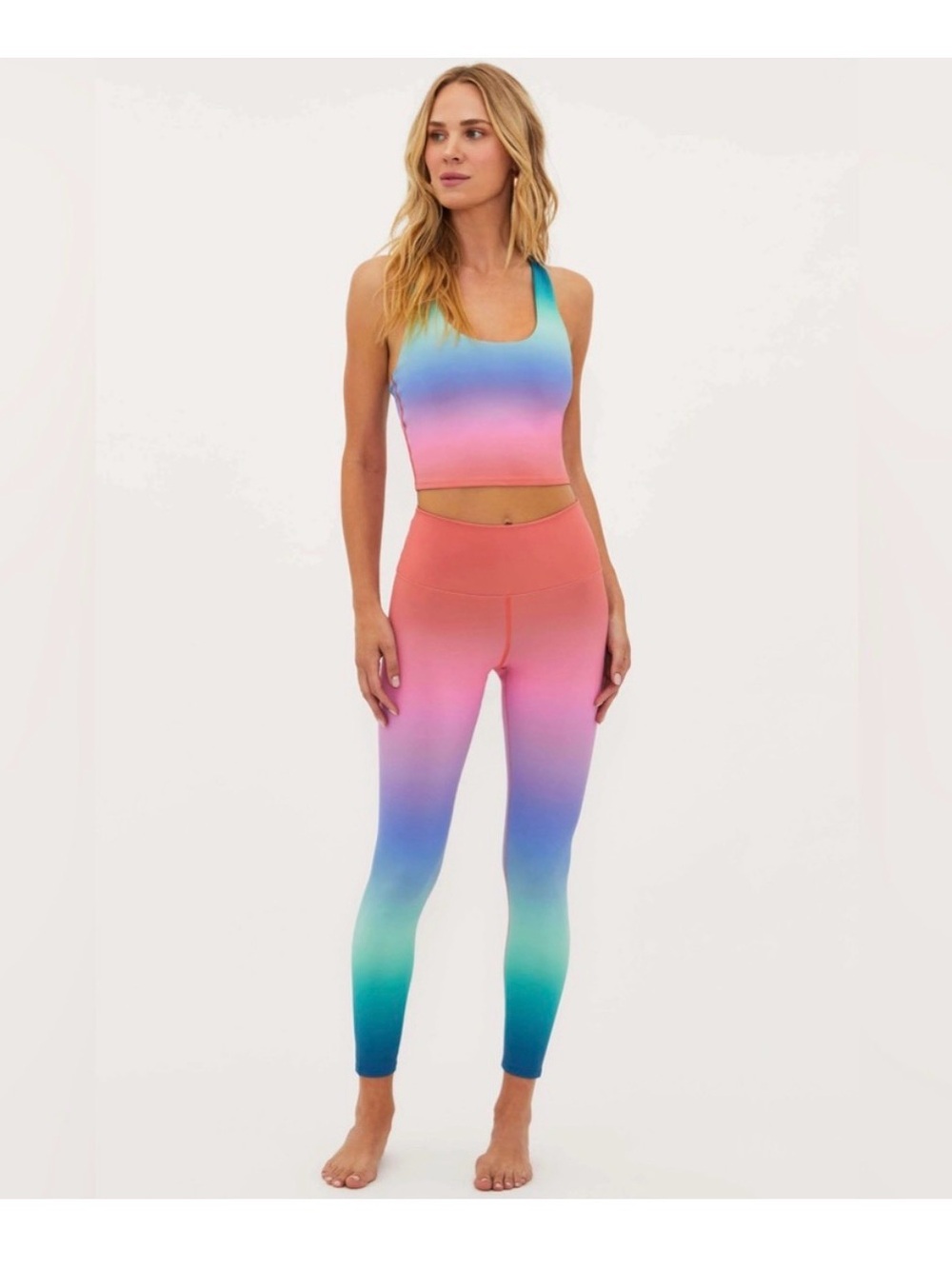 Beach Riot Set in High Tide Ombré Yara Tank and Piper Leggings Medium